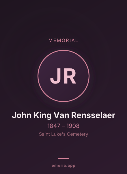 Memorial portrait of John King Van Rensselaer