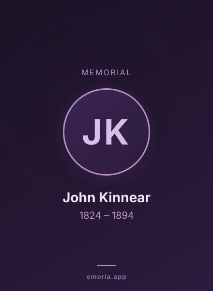 Memorial portrait of John Kinnear