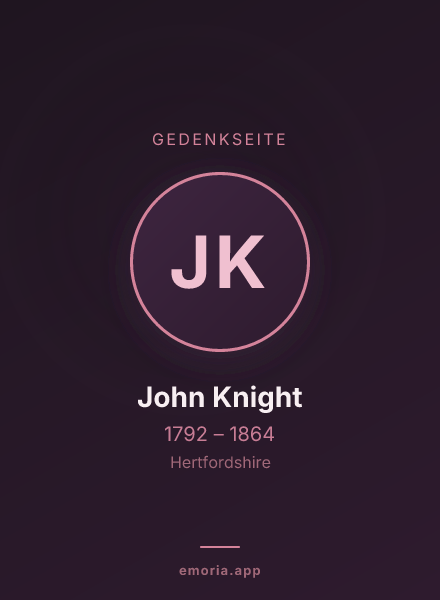 Gedenkportrait von John Knight