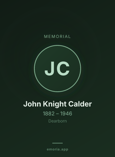 Memorial portrait of John Knight Calder