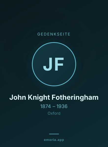 Gedenkportrait von John Knight Fotheringham