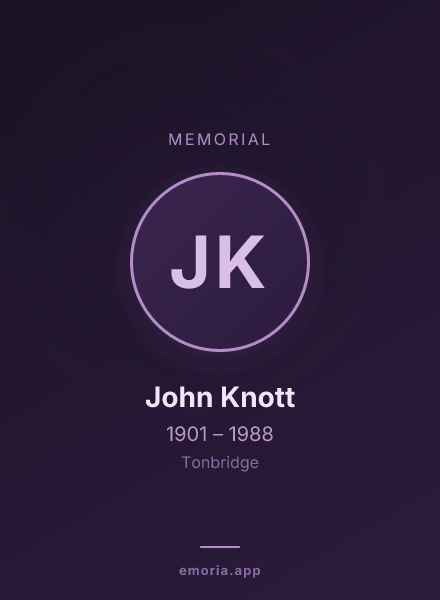 Memorial portrait of John Knott