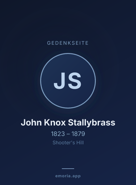 Gedenkportrait von John Knox Stallybrass