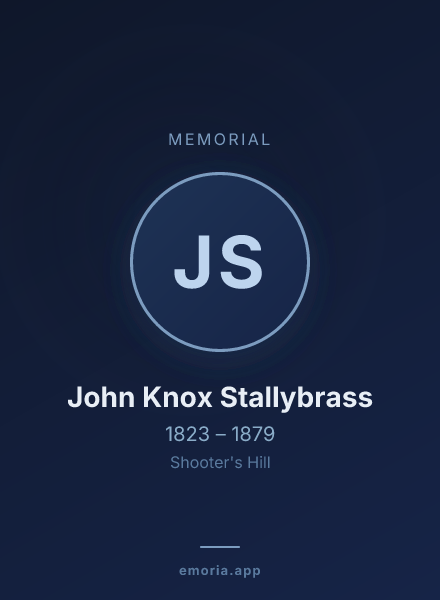 Memorial portrait of John Knox Stallybrass