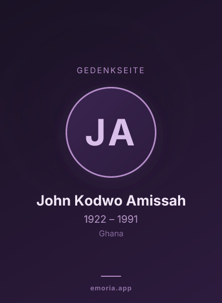 Gedenkportrait von John Kodwo Amissah
