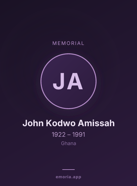 Memorial portrait of John Kodwo Amissah