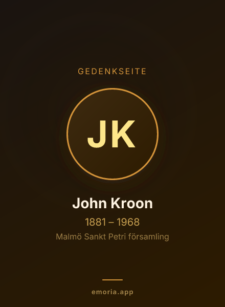 Gedenkportrait von John Kroon