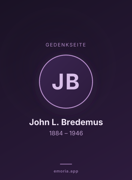 Gedenkportrait von John L. Bredemus