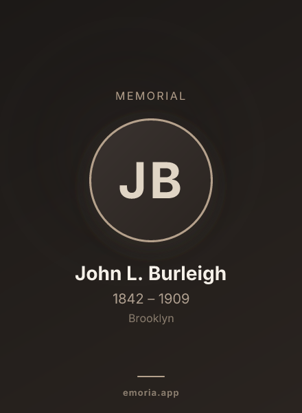 Memorial portrait of John L. Burleigh