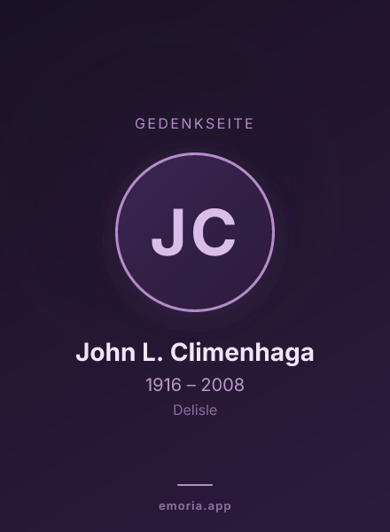 Gedenkportrait von John L. Climenhaga