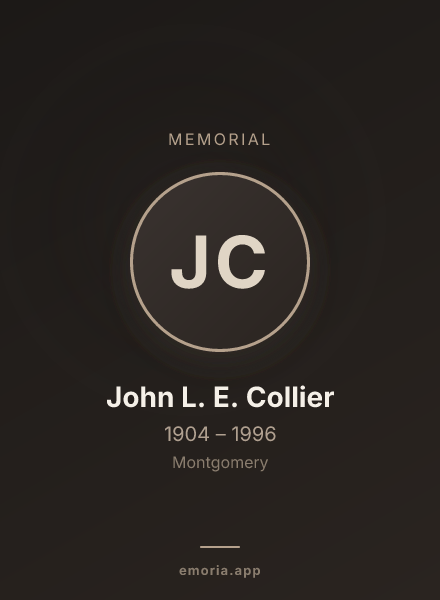 Memorial portrait of John L. E. Collier