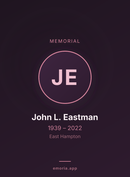Memorial portrait of John L. Eastman
