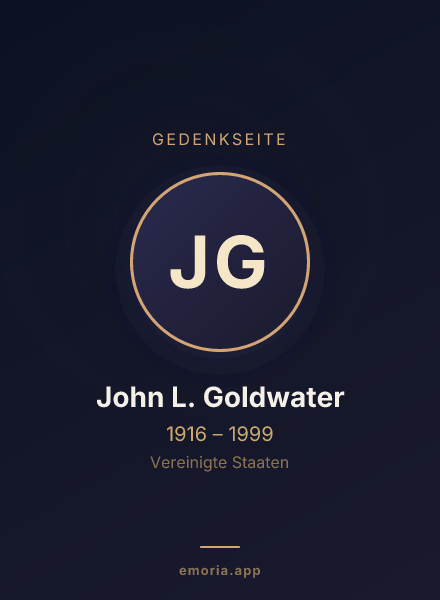 Gedenkportrait von John L. Goldwater