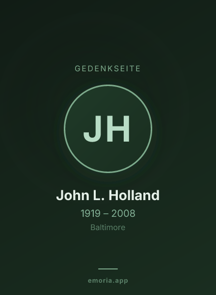 Gedenkportrait von John L. Holland