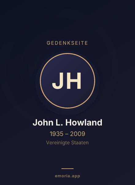 Gedenkportrait von John L. Howland