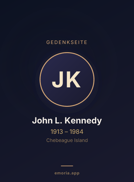 Gedenkportrait von John L. Kennedy