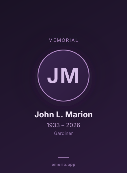 Memorial portrait of John L. Marion