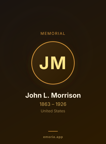Memorial portrait of John L. Morrison