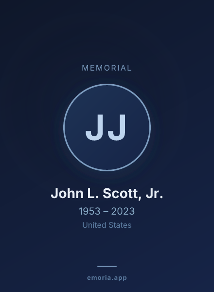 Memorial portrait of John L. Scott, Jr.