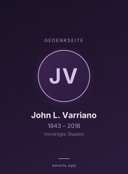Gedenkportrait von John L. Varriano