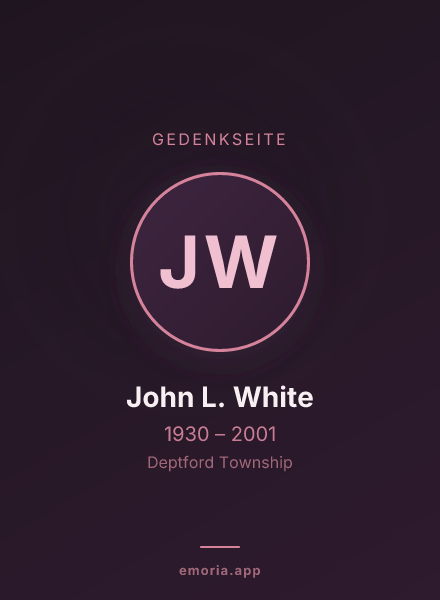 Gedenkportrait von John L. White