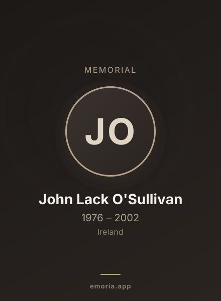 Memorial portrait of John Lack O'Sullivan