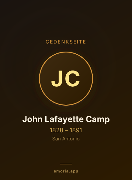 Gedenkportrait von John Lafayette Camp