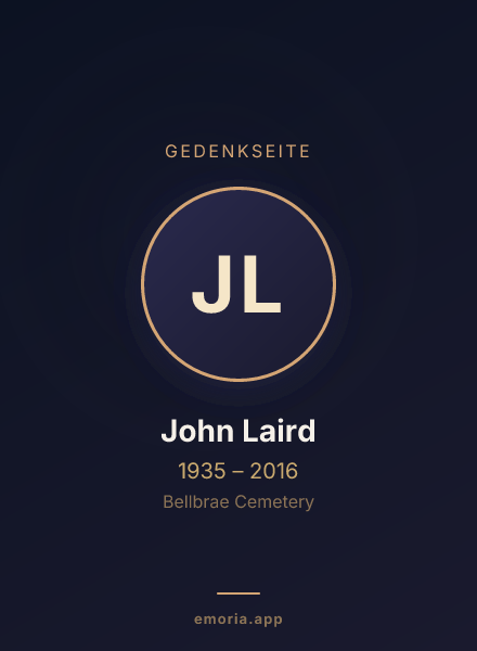 Gedenkportrait von John Laird