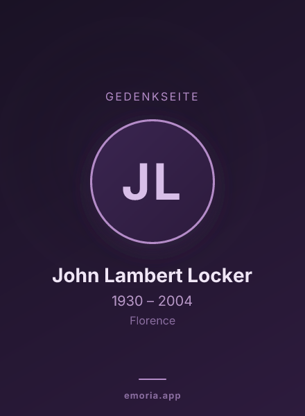 Gedenkportrait von John Lambert Locker