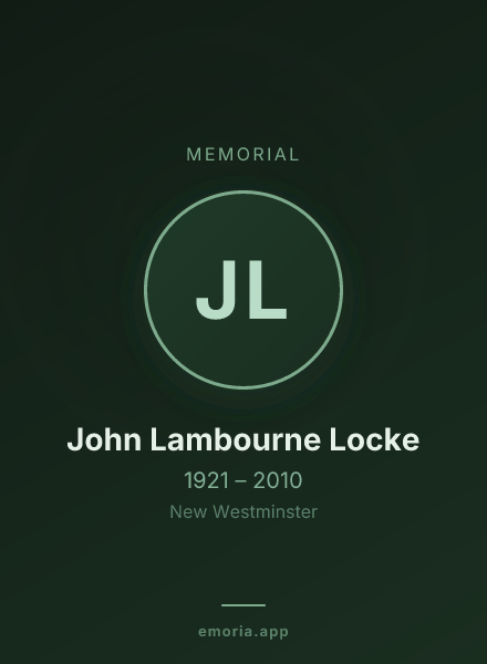 Memorial portrait of John Lambourne Locke