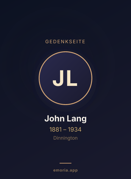 Gedenkportrait von John Lang