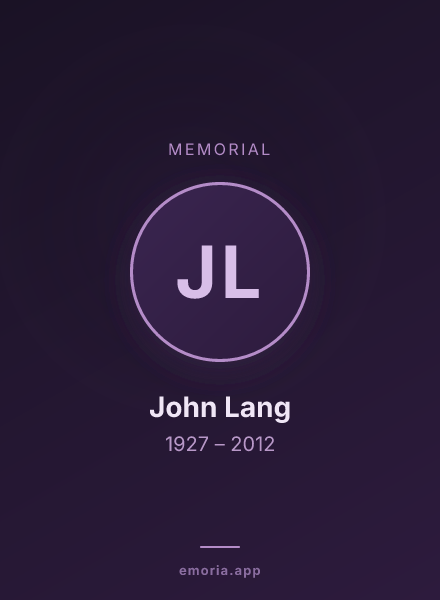 Memorial portrait of John Lang