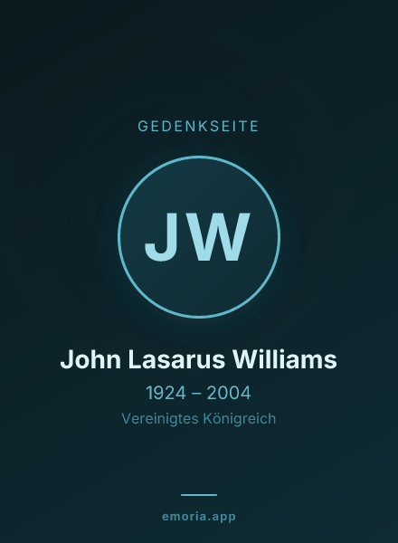 Gedenkportrait von John Lasarus Williams