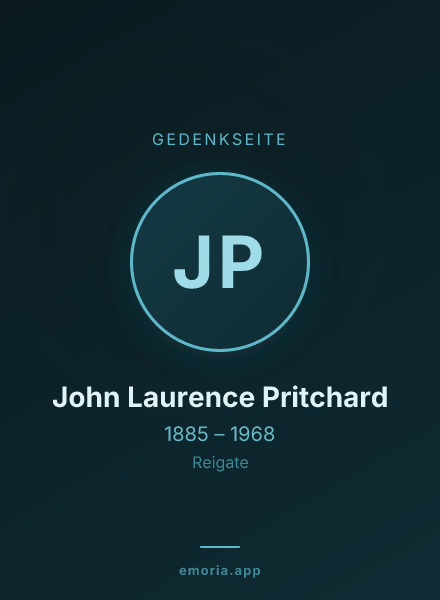 Gedenkportrait von John Laurence Pritchard