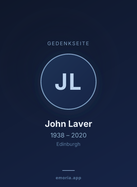 Gedenkportrait von John Laver
