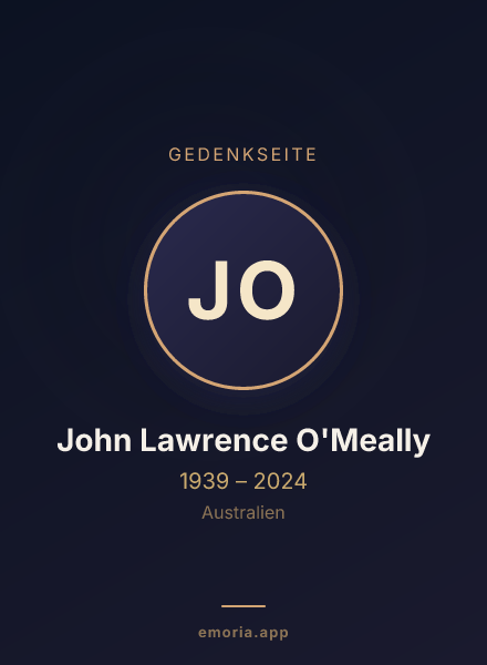 Gedenkportrait von John Lawrence O'Meally