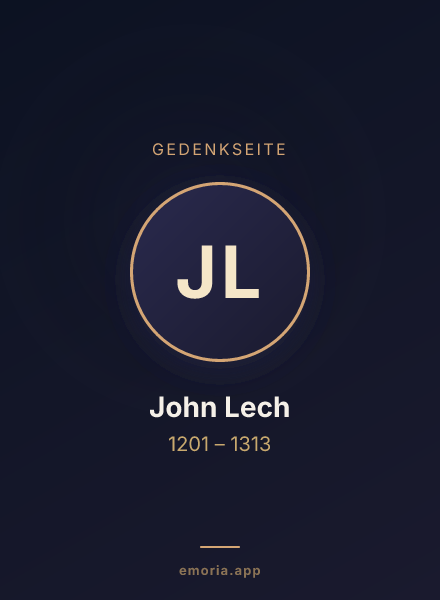 Gedenkportrait von John Lech