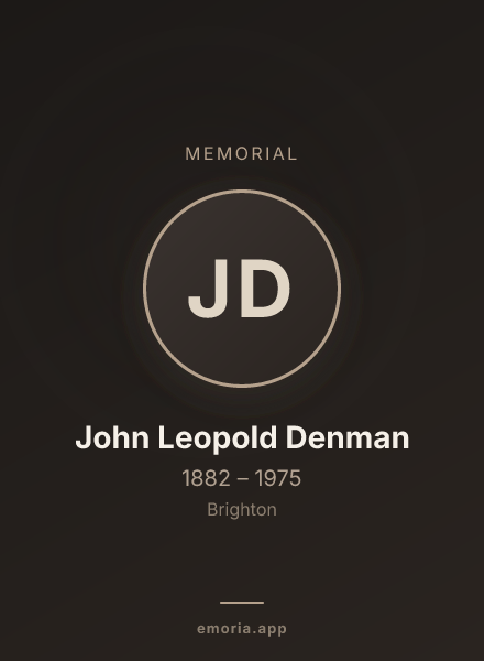 Memorial portrait of John Leopold Denman