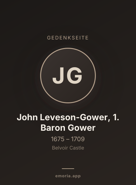 Gedenkportrait von John Leveson-Gower, 1. Baron Gower