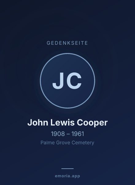 Gedenkportrait von John Lewis Cooper