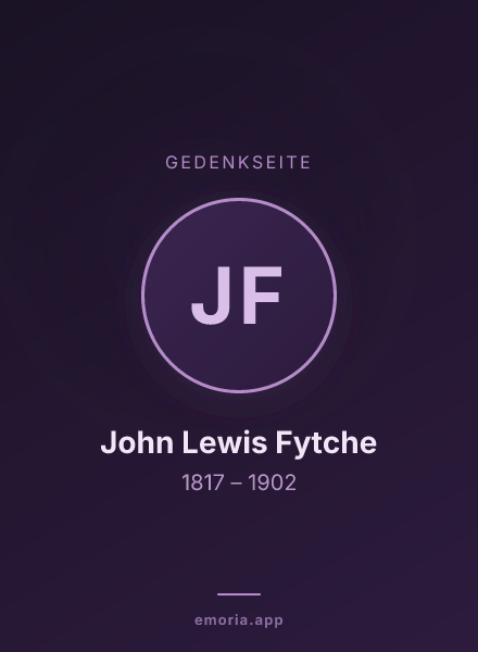 Gedenkportrait von John Lewis Fytche