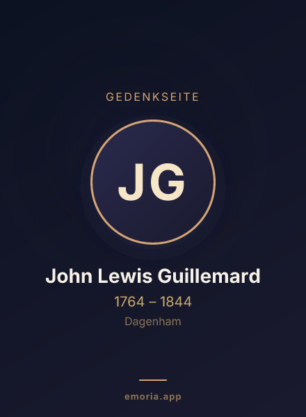 Gedenkportrait von John Lewis Guillemard