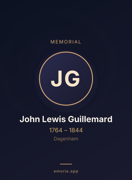 Memorial portrait of John Lewis Guillemard