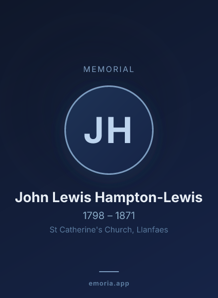 Memorial portrait of John Lewis Hampton-Lewis