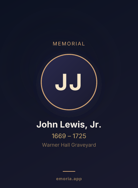 Memorial portrait of John Lewis, Jr.