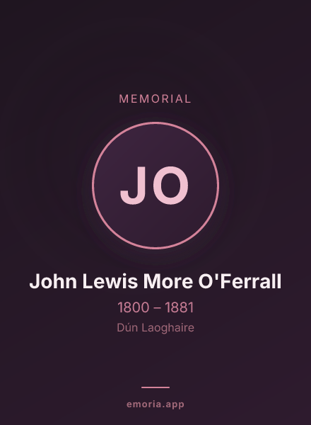 Memorial portrait of John Lewis More O'Ferrall