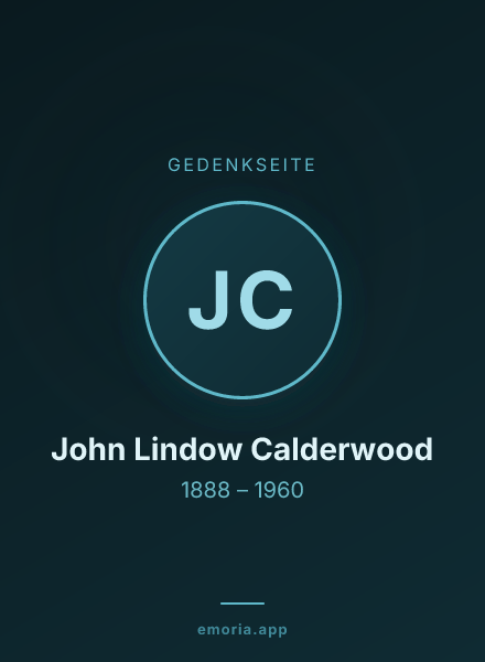 Gedenkportrait von John Lindow Calderwood