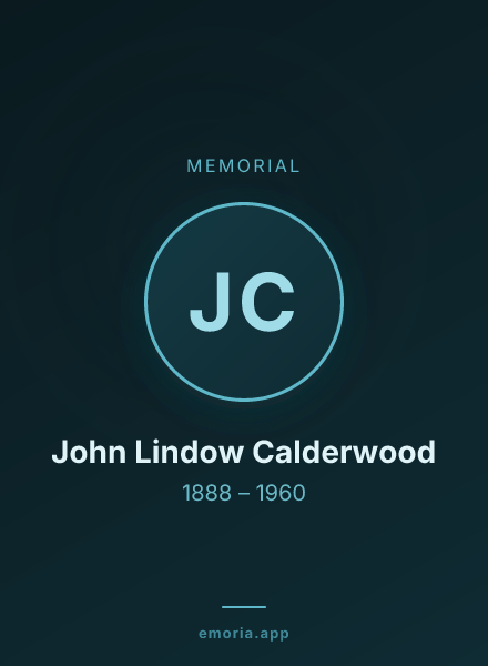 Memorial portrait of John Lindow Calderwood