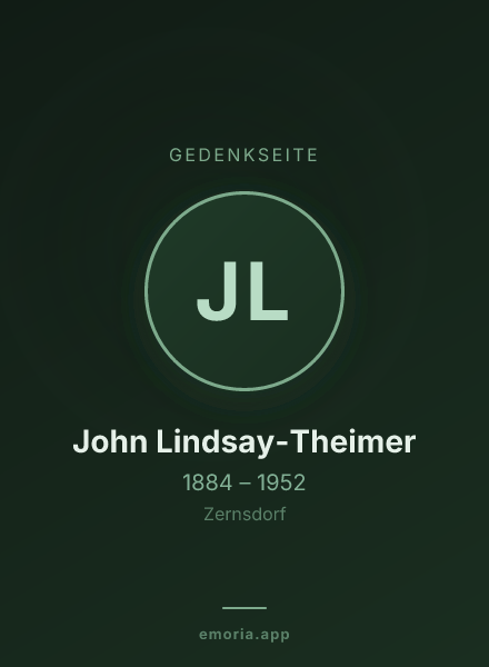 Gedenkportrait von John Lindsay-Theimer