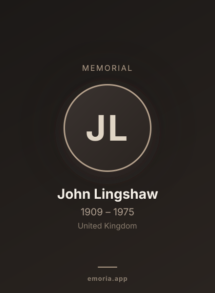 Memorial portrait of John Lingshaw